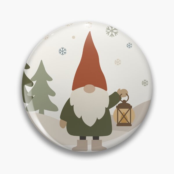 Item preview, Cute Christmas Gnome with Lantern - Cozy Winter Forest Illustration designed and sold by IllustratorNZ.