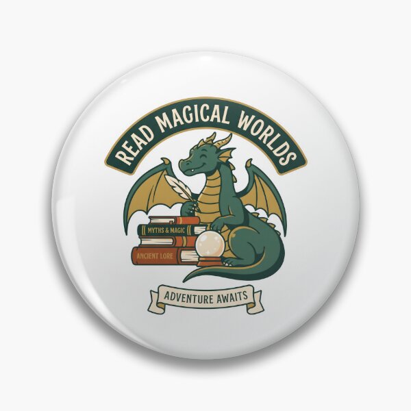 Item preview, Read Magical Worlds - Cute Fantasy Dragon Book Lover Art    designed and sold by MyHappyArtShop.