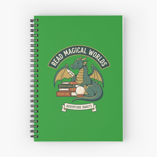 Item preview, Read Magical Worlds - Cute Fantasy Dragon Book Lover Art    designed and sold by MyHappyArtShop.