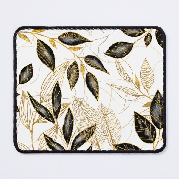 Item preview, Black and Gold Leaf Pattern designed and sold by TurquoiseBird.