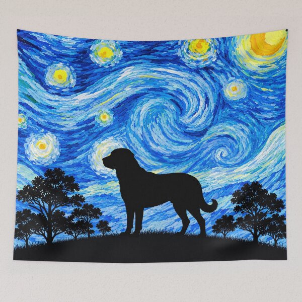 Item preview, Funny Anatolian Shepherd Dog Starry Night Painting Moon Star Mom Dad Kids designed and sold by FurryHavenPH.