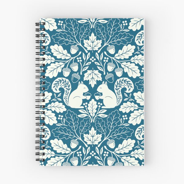Item preview, Squirrels and autumn oak leaves on blue designed and sold by Jennifer Ladd.