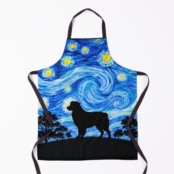 Item preview, Funny Australian Shepherd Dog Starry Night Painting Moon Star Mom Dad Kids designed and sold by FurryHavenPH.