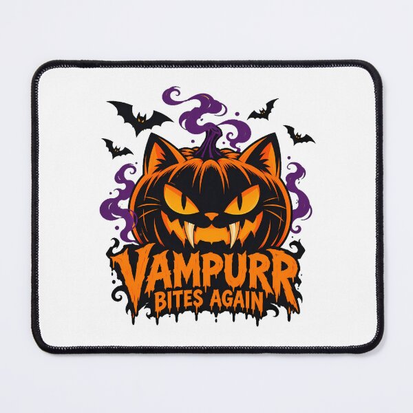 Item preview, Vampurr Cat Pumpkin Fangs Halloween Lovers designed and sold by chattsuede.