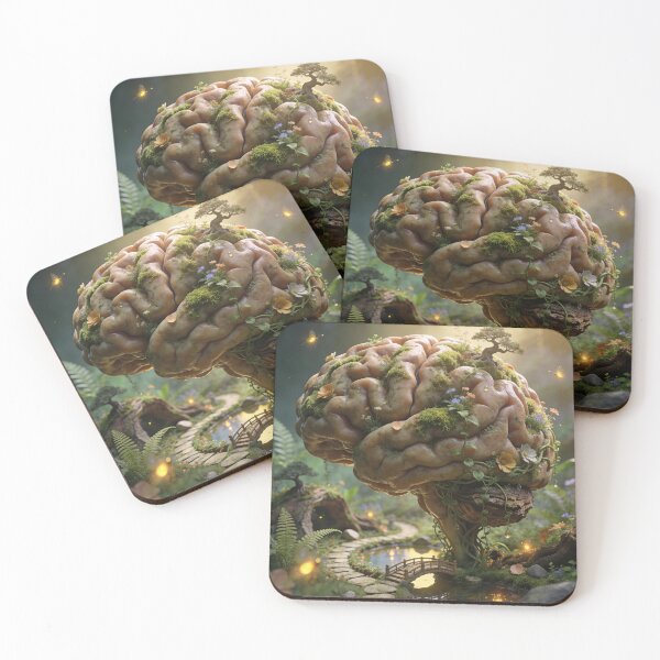 Item preview, Surreal Brain Garden Botanical Tree Concept Art designed and sold by OksArtStudio.