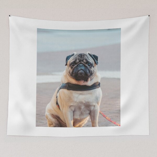Item preview, Adorable Fawn Pug Face Close Up designed and sold by VanGaldo.