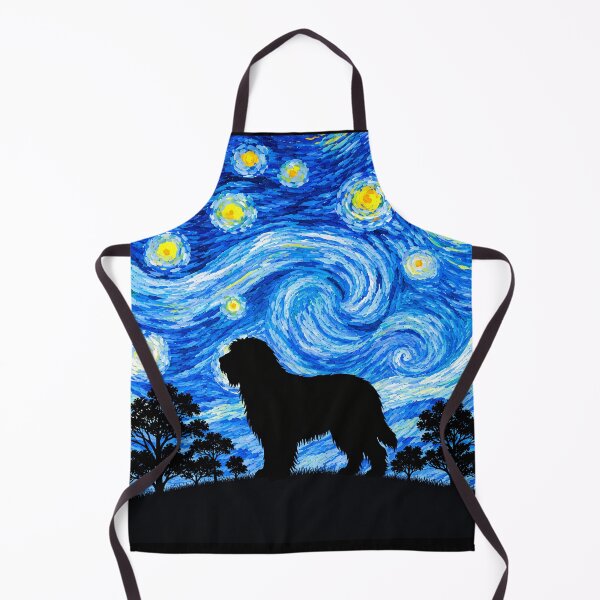 Item preview, Funny Bearded Collie Dog Starry Night Painting Moon Star Mom Dad Kids designed and sold by FurryHavenPH.