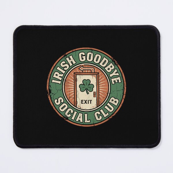 Item preview, Funny St. Patrick's Day Introvert: Irish Goodbye Social Club Retro Logo Graphic    designed and sold by Designart68.