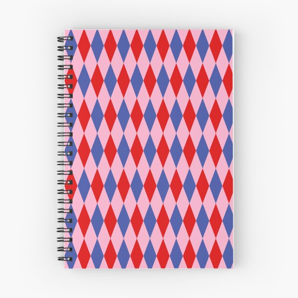 Item preview, Red Blue Pink Harlequin Diamonds Pattern   designed and sold by PatternTitan.