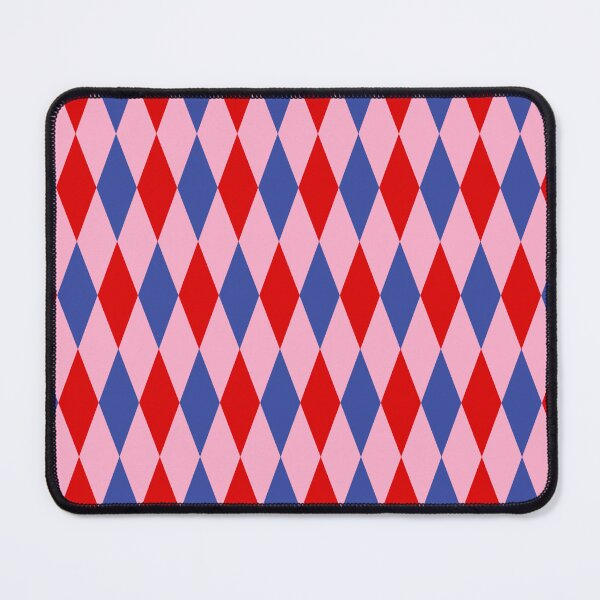 Item preview, Red Blue Pink Harlequin Diamonds Pattern designed and sold by PatternTitan.