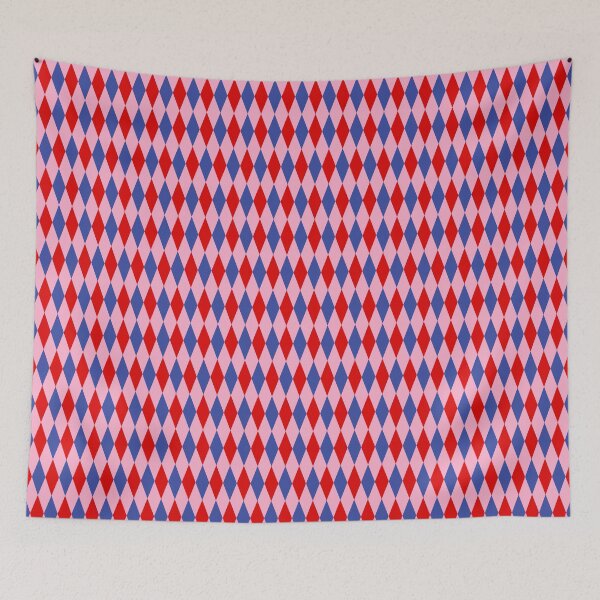 Item preview, Red Blue Pink Harlequin Diamonds Pattern   designed and sold by PatternTitan.
