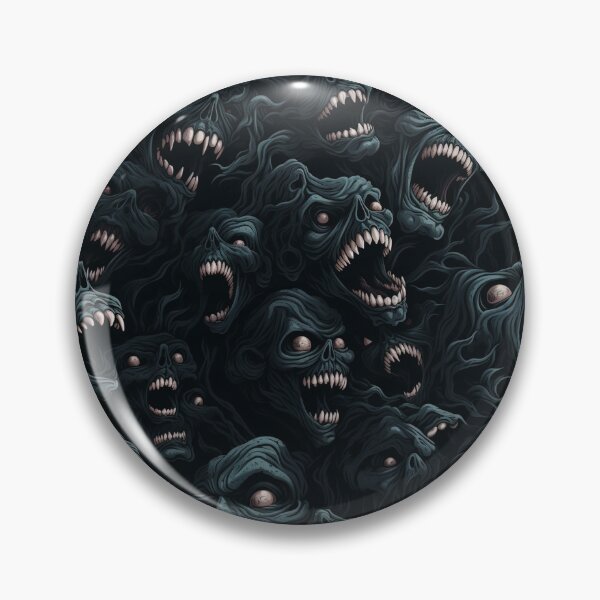 Item preview, Creepy Screaming Monster Faces Pattern Dark Gothic Halloween Horror designed and sold by JRRTs.