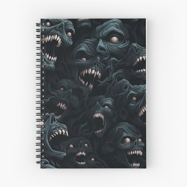 Item preview, Creepy Screaming Monster Faces Pattern Dark Gothic Halloween Horror designed and sold by JRRTs.