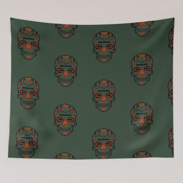 Item preview, Sugar Skull Chicago Football... by Finalvinyl Oversized T-Shirt designed and sold by Streetsignsani.