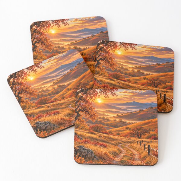 Item preview, Autumn Sunset Mountain Landscape Scenic Country Road Wall Art designed and sold by IRON SIREN.