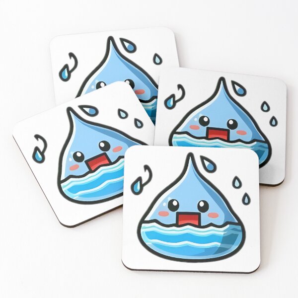 Item preview, Cute Kawaii Water Drop - Adorable Aqua Character designed and sold by StickyGuys.