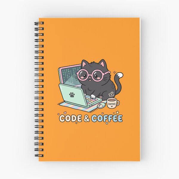 Item preview, Cute Kawaii Programmer Cat: Code & Coffee Graphic    designed and sold by Designart68.