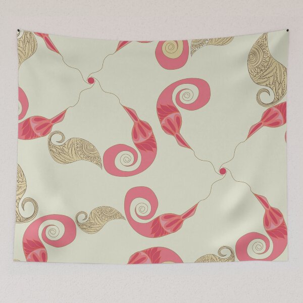 Item preview, Scarlet Paisley Swirl Botanical Pattern designed and sold by Kraalikaa.