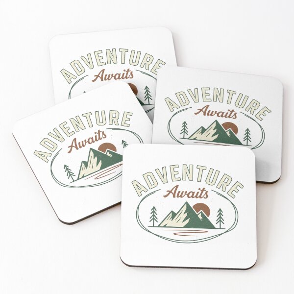 Item preview, Adventure Awaits Vintage Mountain Badge Hiking Outdoor Design designed and sold by cannsuh.