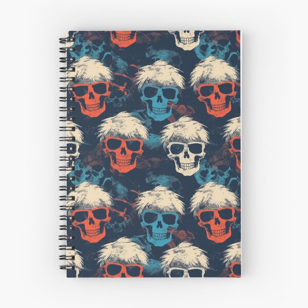 Item preview, Retro Pop Art Skull Repeat Pattern Colorful Gothic Halloween Skeleton designed and sold by JRRTs.