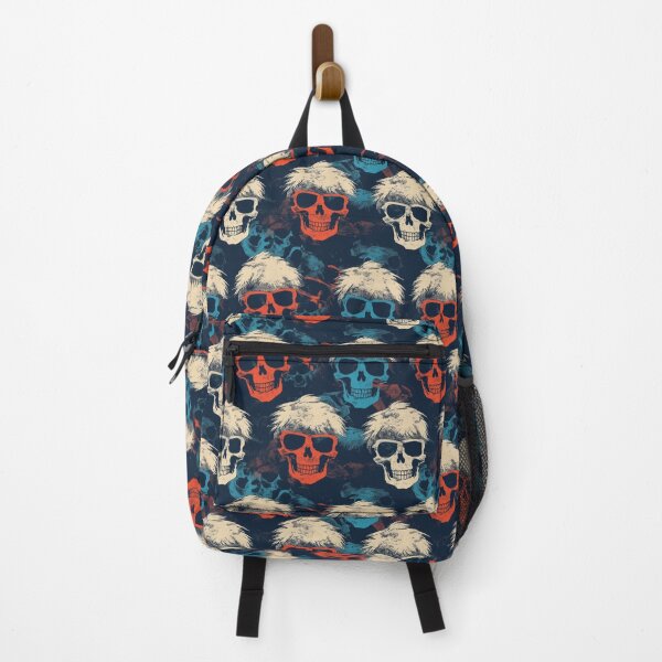 Item preview, Retro Pop Art Skull Repeat Pattern Colorful Gothic Halloween Skeleton designed and sold by JRRTs.