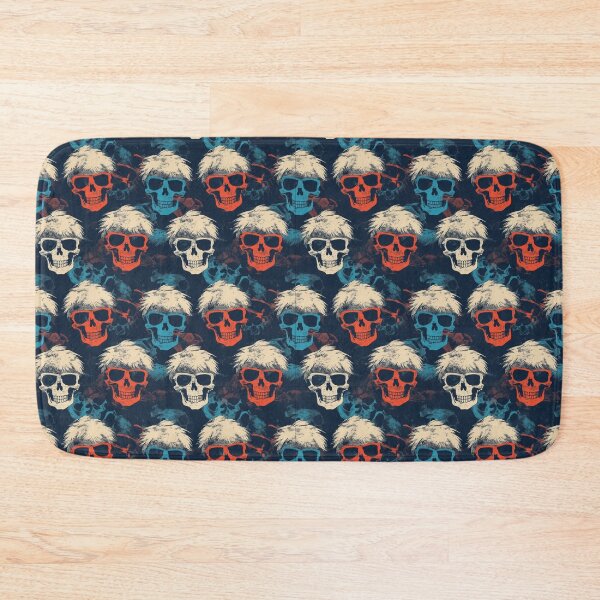 Item preview, Retro Pop Art Skull Repeat Pattern Colorful Gothic Halloween Skeleton designed and sold by JRRTs.