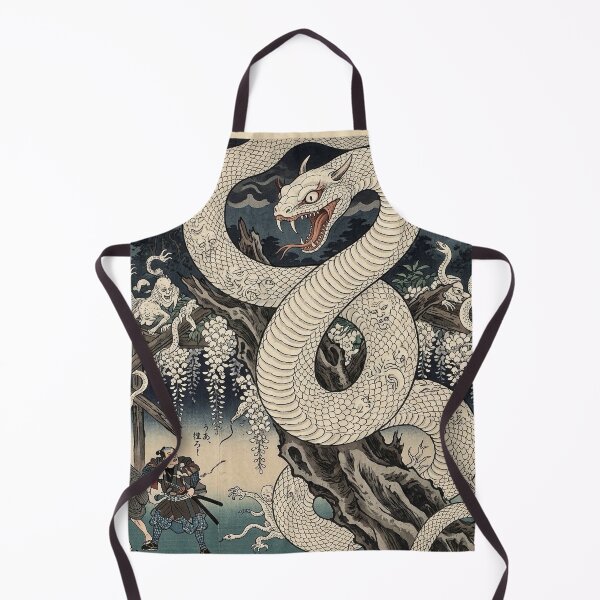 Item preview, Japanese Ukiyo-e Giant White Snake and Samurai designed and sold by manbou-japan.