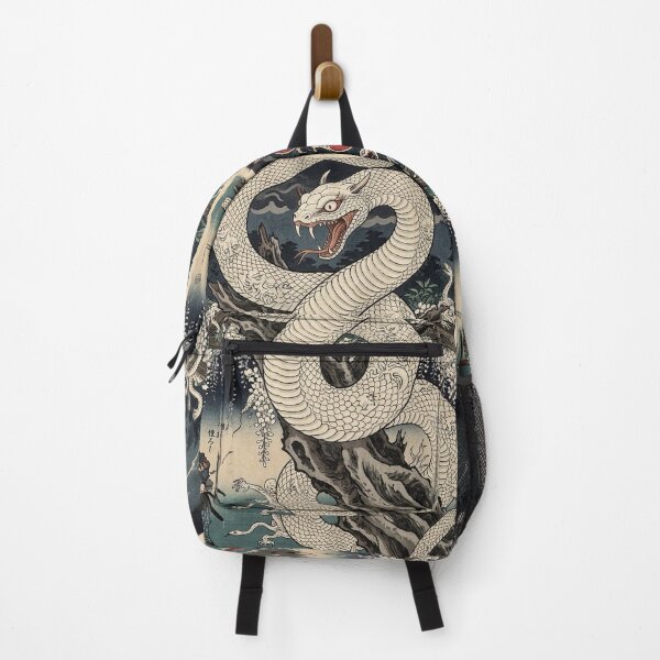 Item preview, Japanese Ukiyo-e Giant White Snake and Samurai designed and sold by manbou-japan.