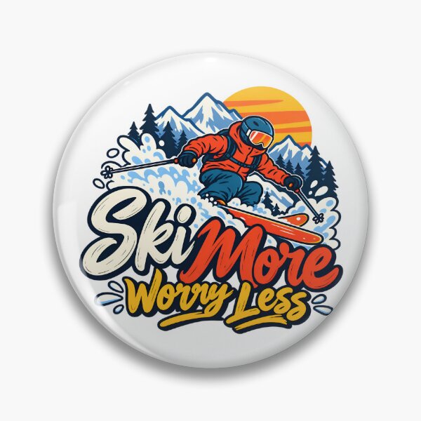 Item preview, Ski More Worry Less designed and sold by Imaginationbeyond.