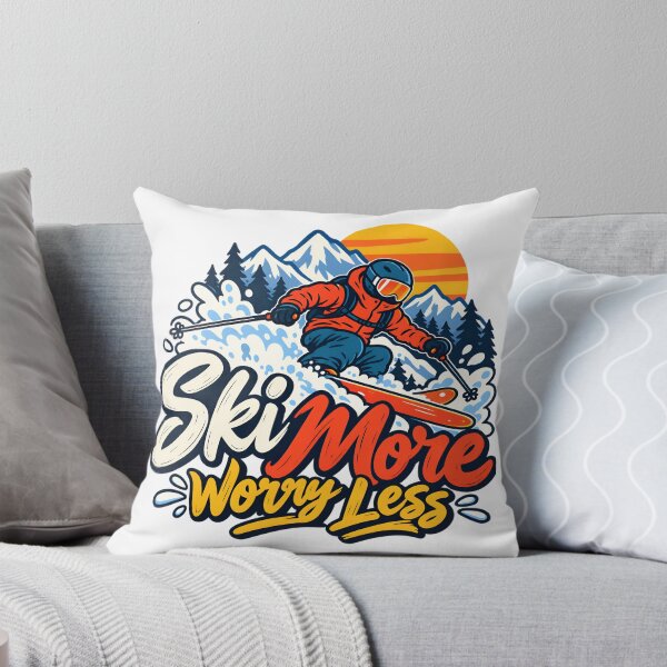 Item preview, Ski More Worry Less designed and sold by Imaginationbeyond.