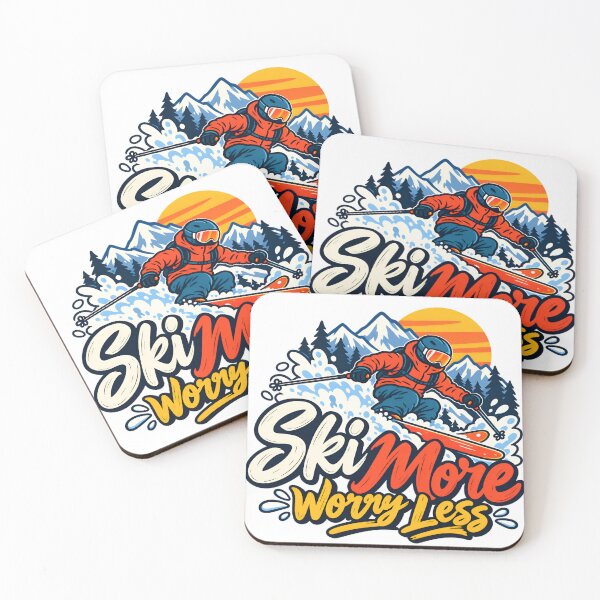 Item preview, Ski More Worry Less designed and sold by Imaginationbeyond.
