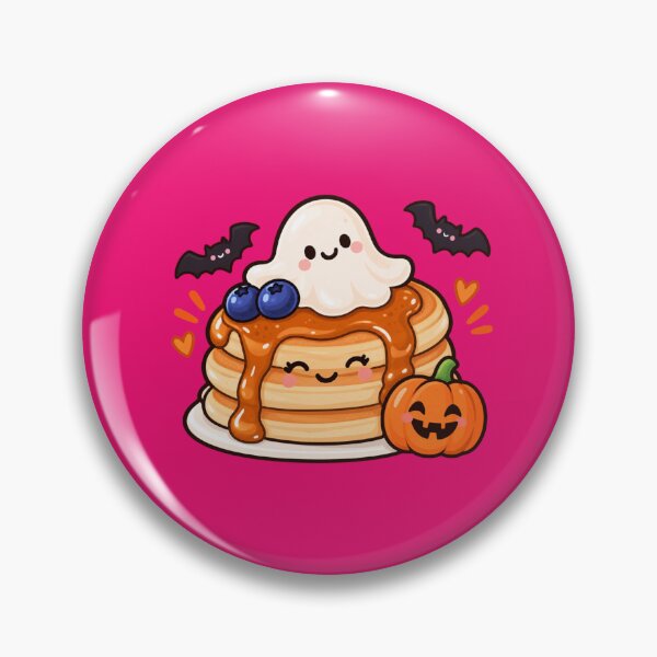 Item preview, Cute Halloween Pancakes with Ghost & Pumpkin – Kawaii Spooky Breakfast designed and sold by pincelycolores.