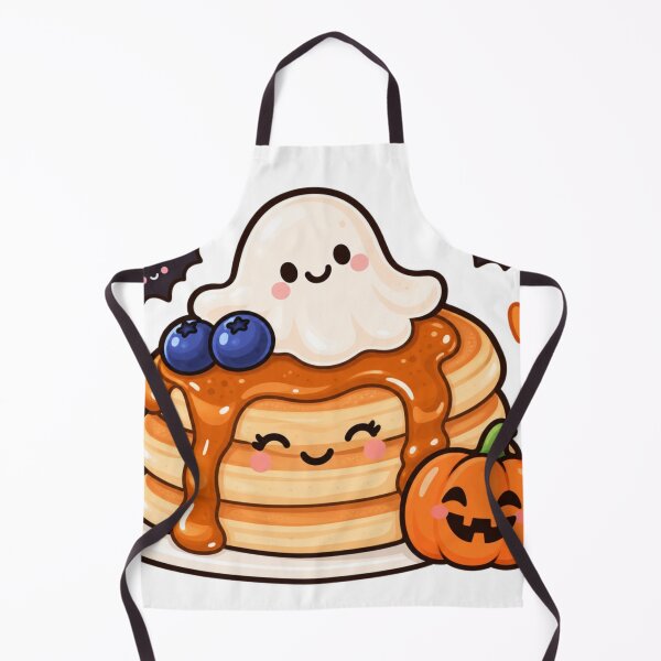Item preview, Cute Halloween Pancakes with Ghost & Pumpkin – Kawaii Spooky Breakfast designed and sold by pincelycolores.