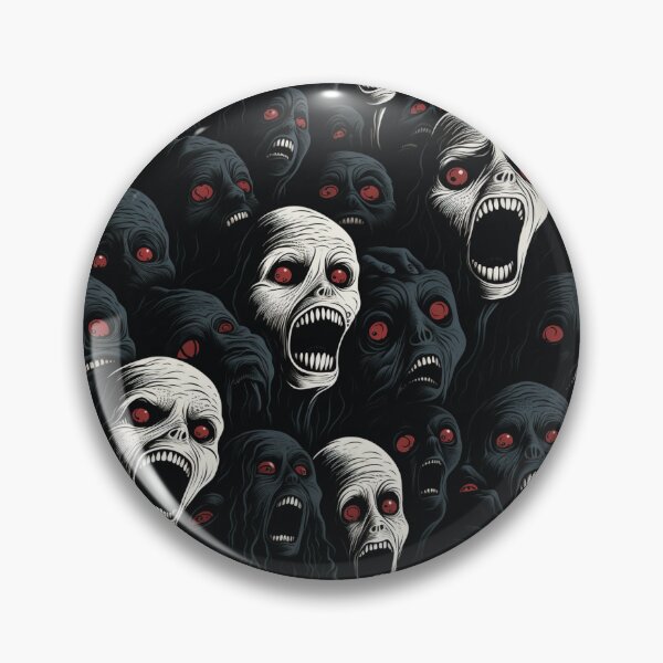 Item preview, Creepy Screaming Monster Faces Pattern Dark Gothic Halloween Horror designed and sold by JRRTs.