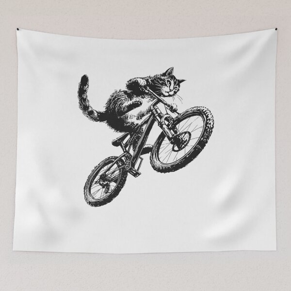 Item preview, Cool Cat Riding Bicycle  designed and sold by nosu-art-pod.