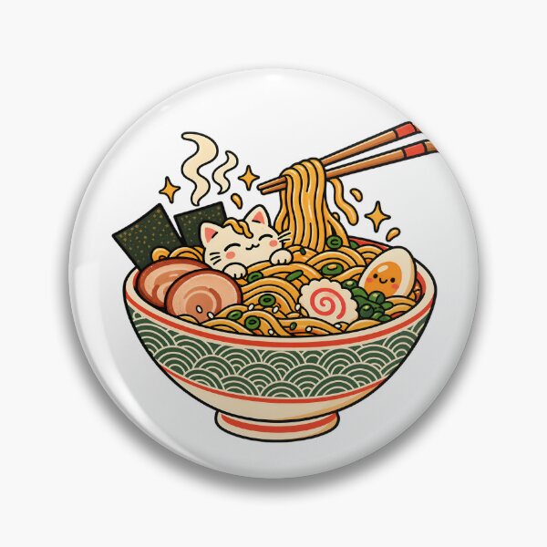 Item preview, Kawaii Cat Ramen Noodle Bowl designed and sold by Imaginationbeyond.