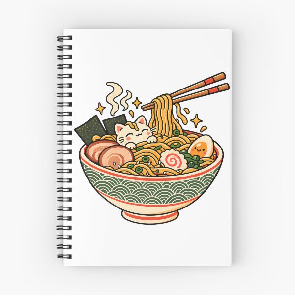 Item preview, Kawaii Cat Ramen Noodle Bowl designed and sold by Imaginationbeyond.