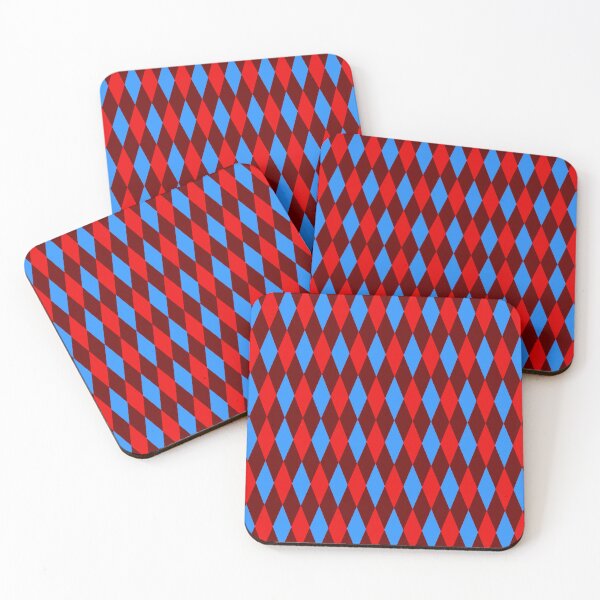 Item preview, Red Blue Maroon Harlequin Diamonds Pattern   designed and sold by PatternTitan.
