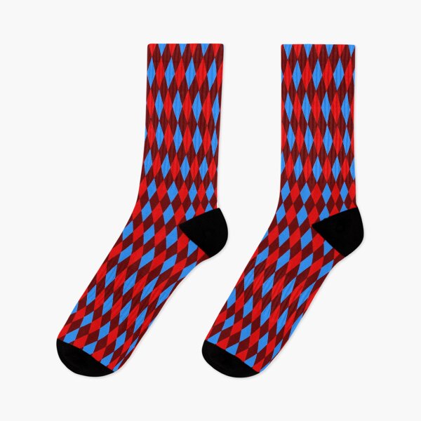 Item preview, Red Blue Maroon Harlequin Diamonds Pattern   designed and sold by PatternTitan.