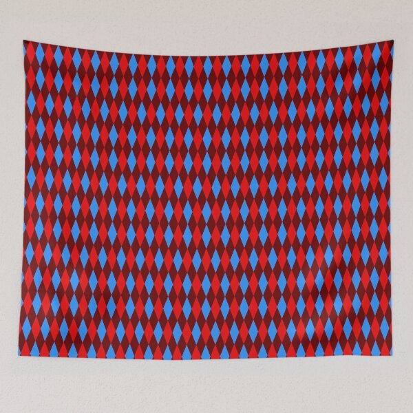 Item preview, Red Blue Maroon Harlequin Diamonds Pattern   designed and sold by PatternTitan.