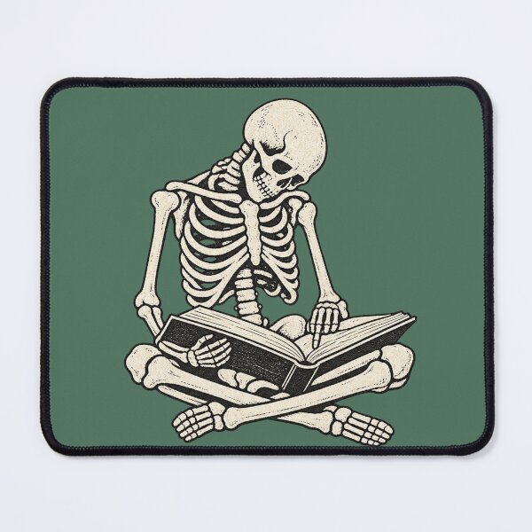 Item preview, Past Bedtime Skeleton Reader for Bookworms designed and sold by POD DYNASTY | Original Print On Demand T-Shirt Graphics.