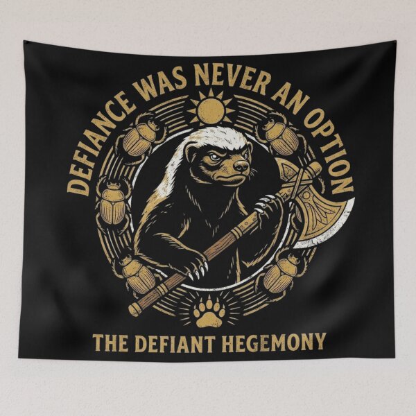 Item preview, Honey Badger Warrior - Defiance Was Never An Option - Sarcastic Funny Animal Meme Design Vintage Retro designed and sold by TeenLake.