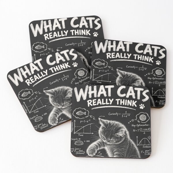 Item preview, What Cats Really Think | Funny Cat Science Math Nerd Gift designed and sold by AbstractAuraArt.