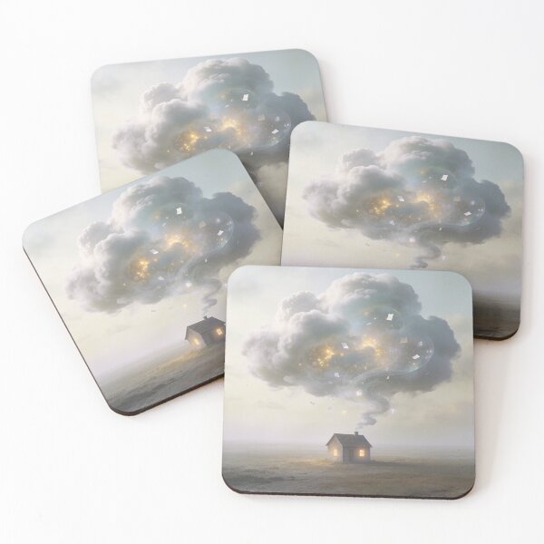 Item preview, Surreal Cozy House with Dreamy Thought Cloud Concept Ar designed and sold by OksArtStudio.