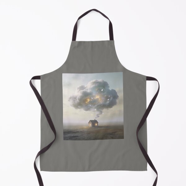 Item preview, Surreal Cozy House with Dreamy Thought Cloud Concept Ar designed and sold by OksArtStudio.