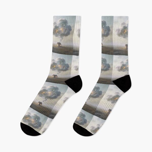 Item preview, Surreal Cozy House with Dreamy Thought Cloud Concept Ar designed and sold by OksArtStudio.