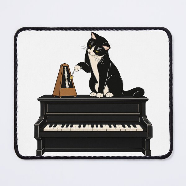 Item preview, Curious Piano Cat Listening to the Metronome designed and sold by ninov94.