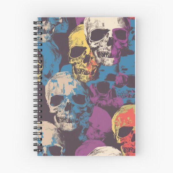 Item preview, Colorful Pop Art Skull Repeat Pattern Retro Gothic Halloween Skeleton designed and sold by JRRTs.
