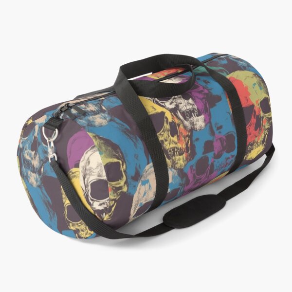 Item preview, Colorful Pop Art Skull Repeat Pattern Retro Gothic Halloween Skeleton designed and sold by JRRTs.