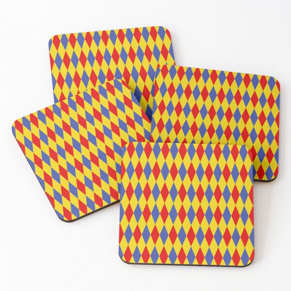 Artikelvorschau, Rot-Blau-Gelb Harlekin-Diamanten-Muster entworfen und verkauft von PatternTitan.